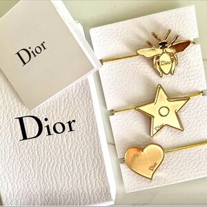 DIOR BEAUTY GOLD Hair Ties Elastic Star/Heart/Bee 3-pс set Novelty GWP
NIB